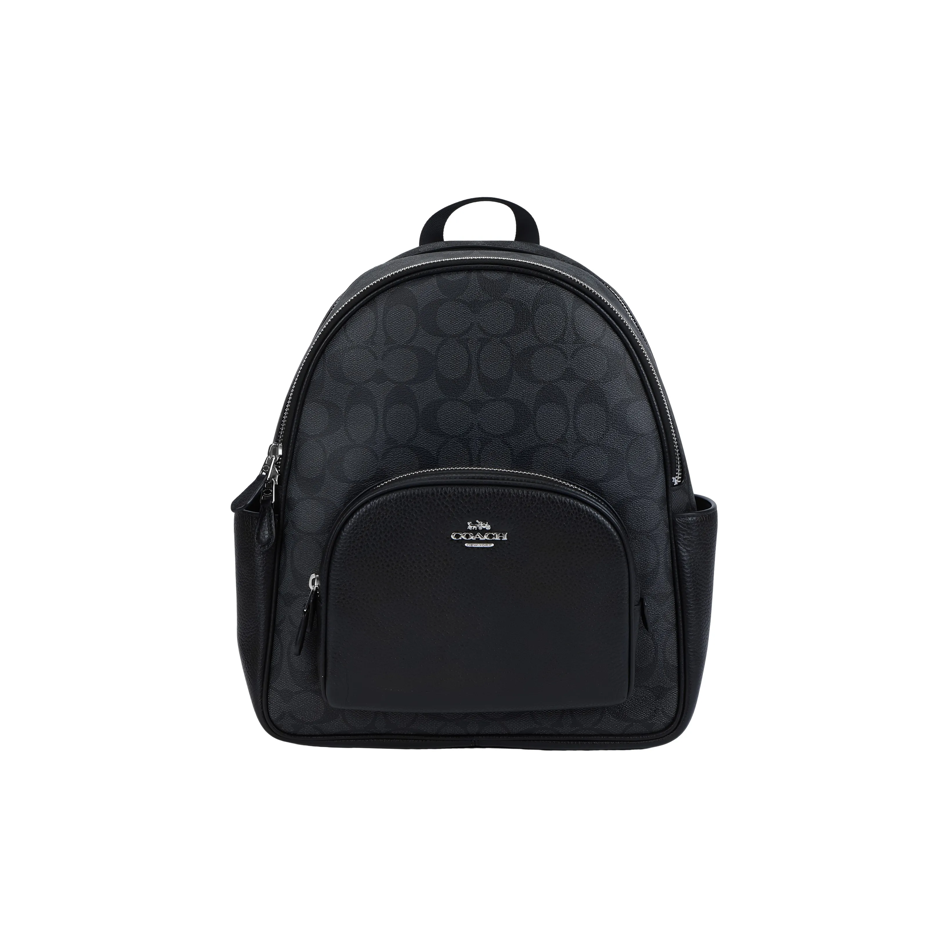 COACH Canvas With Leather Backpack Medium Size Unisex Black