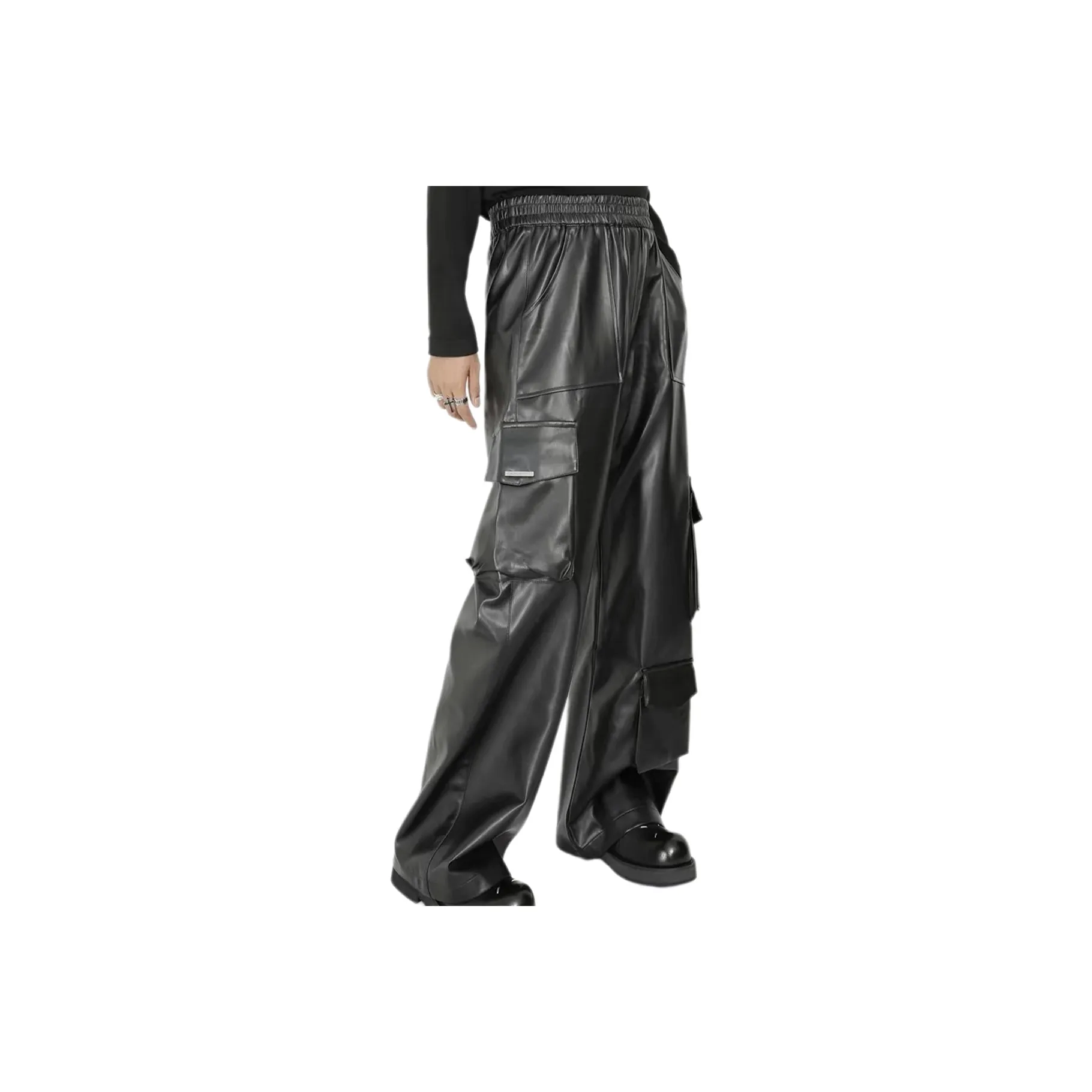 HLPT Leather Pants Unisex Black