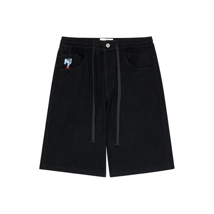 MIND ERROR Denim Shorts Unisex