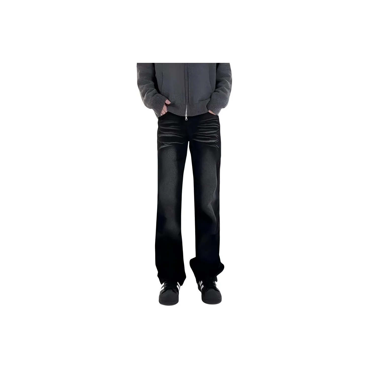 Blackbarrett elasticated waist cropped track pants