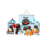 Pingu 여름 장난감 부채 - 업그레이드 + 물컵 + 세트 쇼핑백
