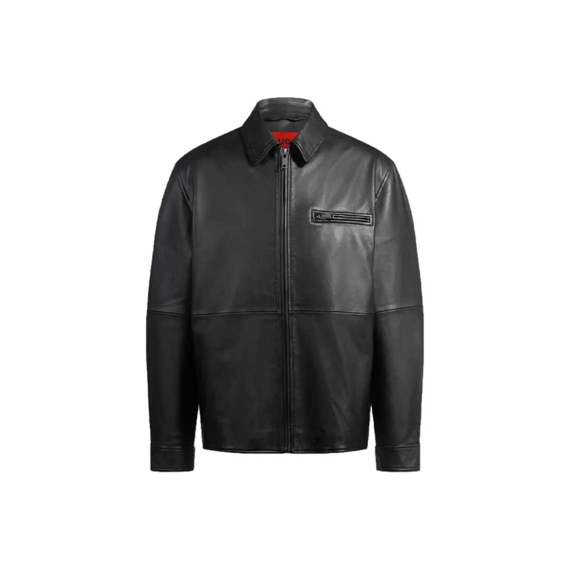 Hugo Zip up Leather Jacket