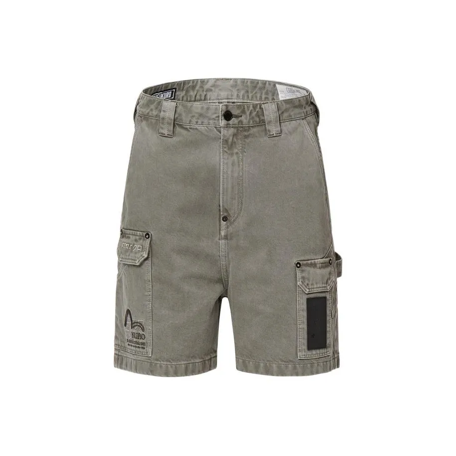 EVISU Denim Shorts Men's Gray