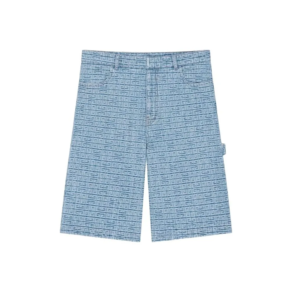 Givenchy 4G Denim Carpenter Bermuda Shorts