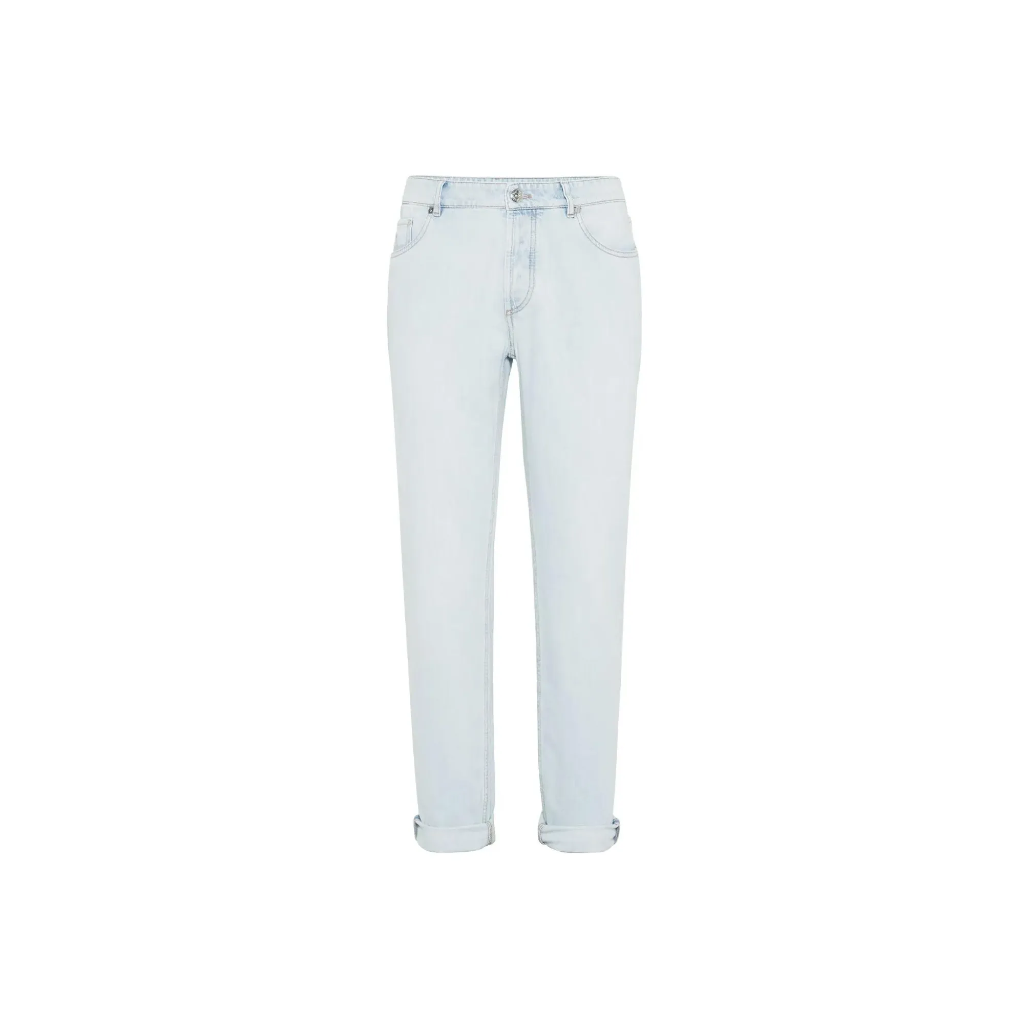 Brunello Cucinelli Mid Rise Tapered Leg Jeans