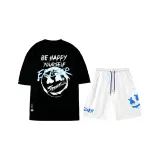 블랙 화이트 의류 세트 (블랙 상의 + 화이트 바지)