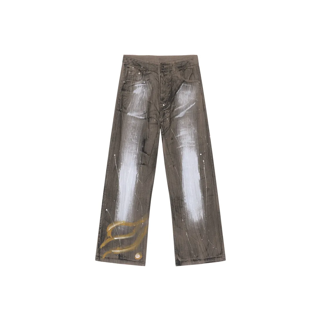 Voguo Relay Jeans Unisex Ink Brush White