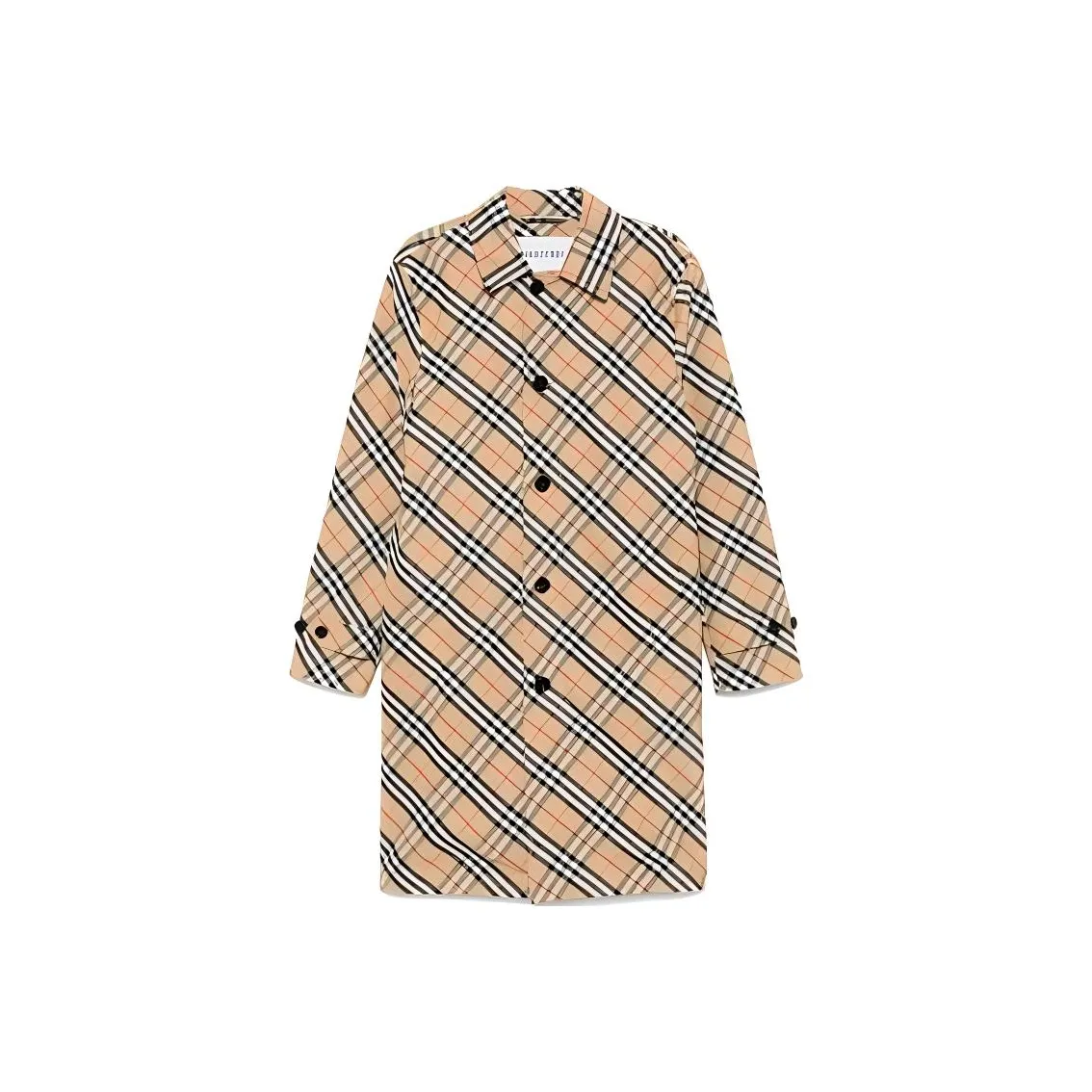 Burberry Vintage Check Button Up Coat