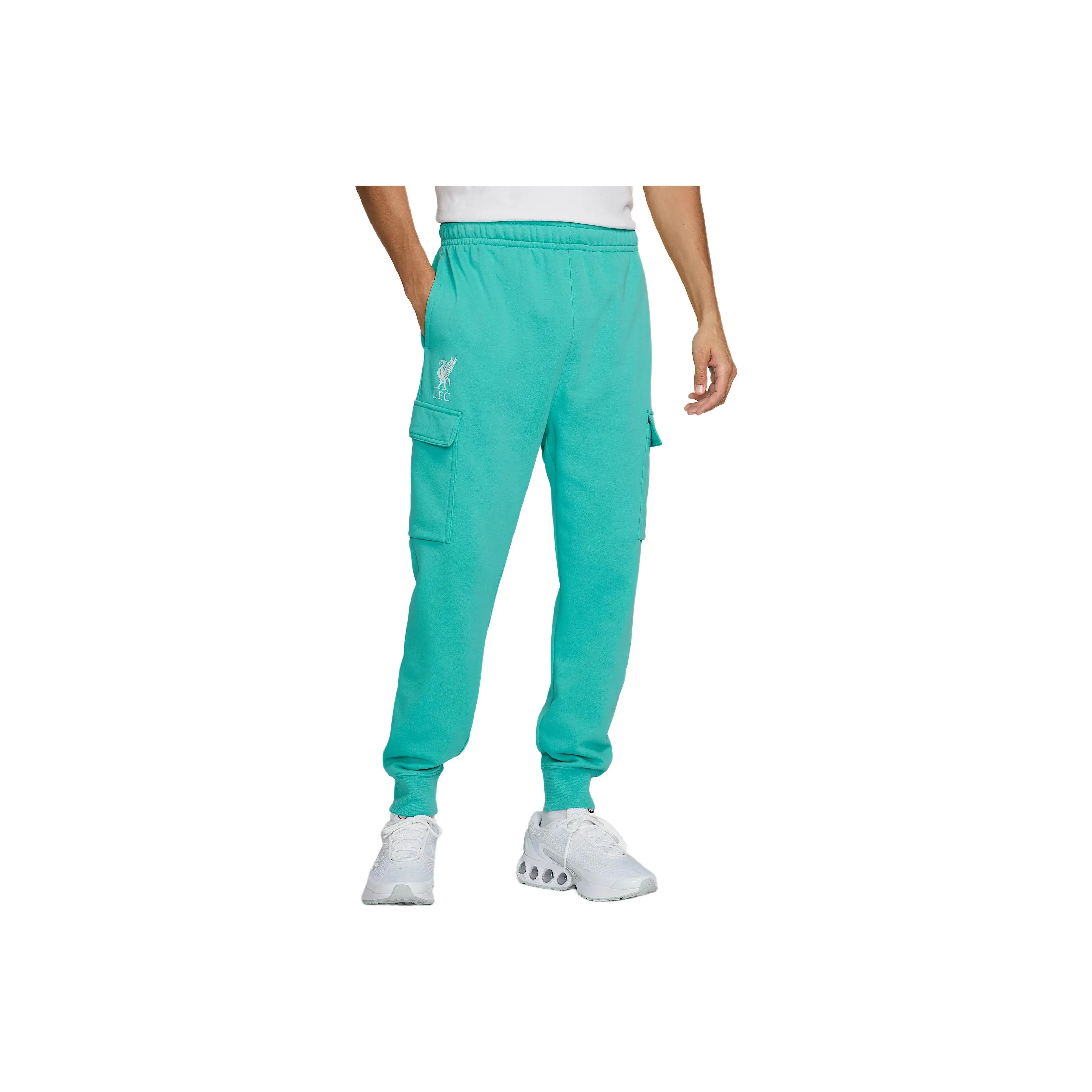 Liverpool Fc X Nike Club Cargo Pants Men Washed Blue Green/Metal Silver