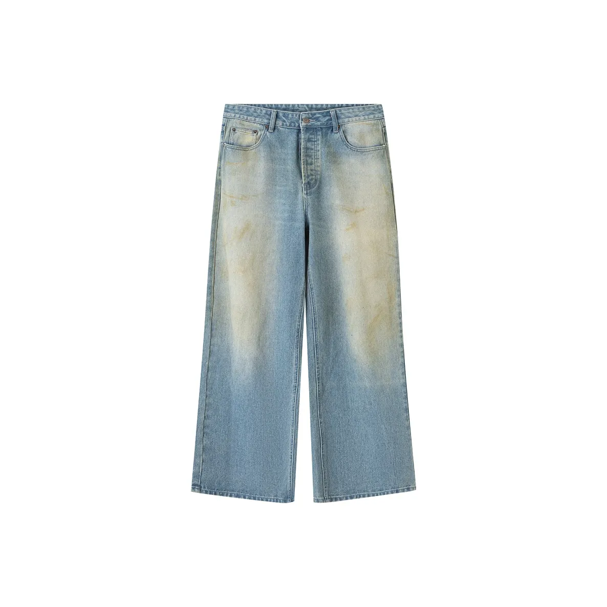 Suamoment Джинсы Весенние Осенние American Casual Уличные Брюки Унисекс