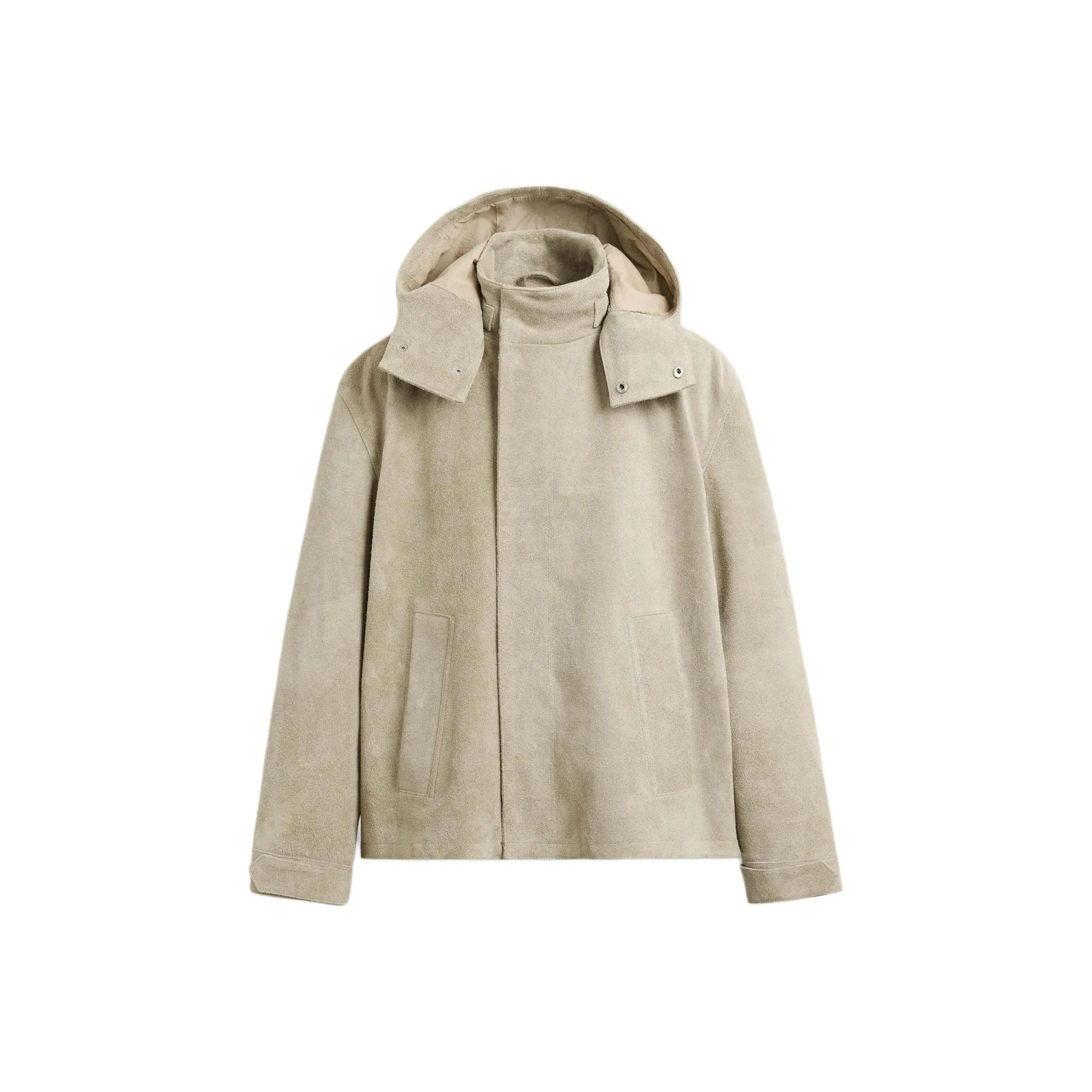 ZARA Песочный Мужские Кожаные Куртки