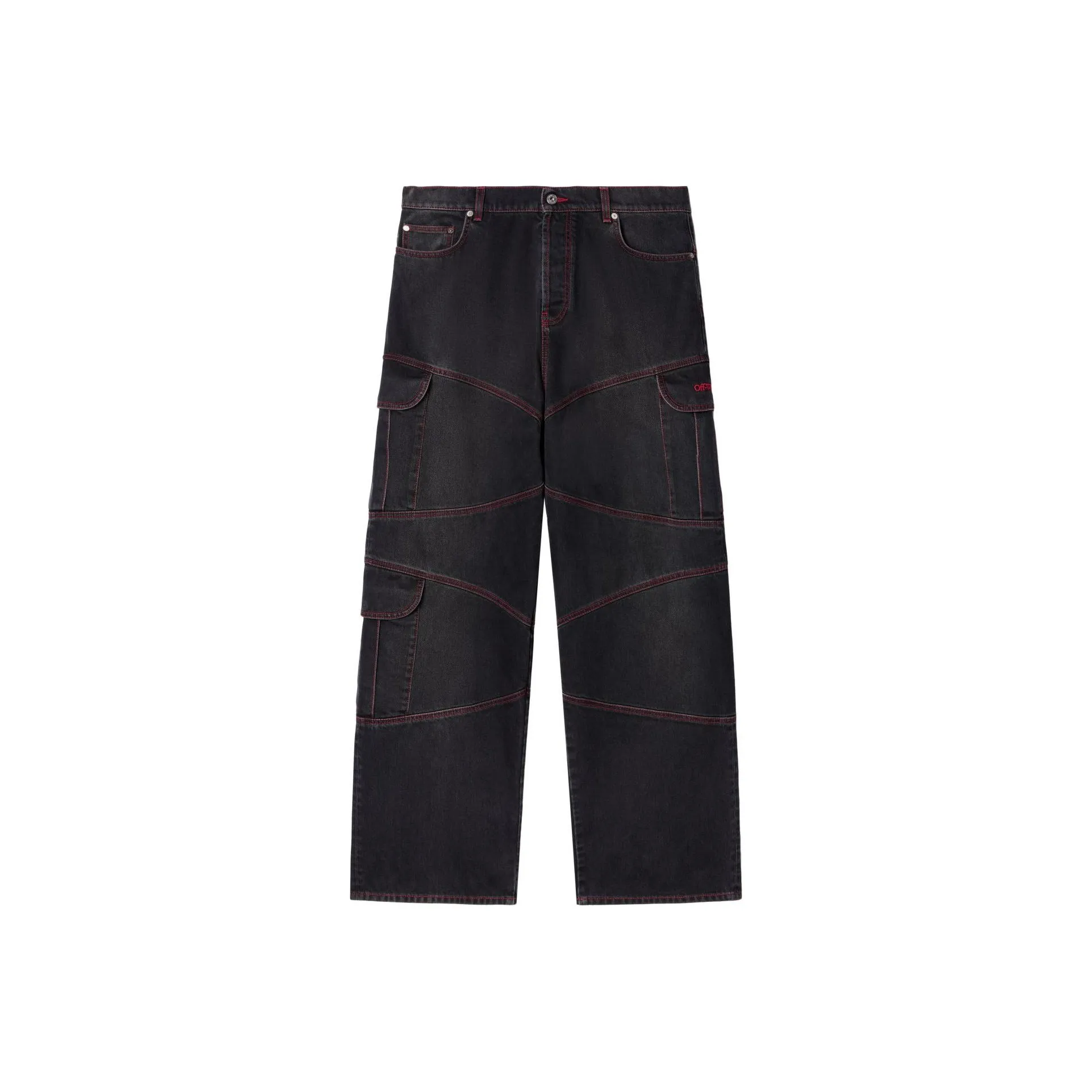 OFF WHITE Script Samurai Straight Jeans 