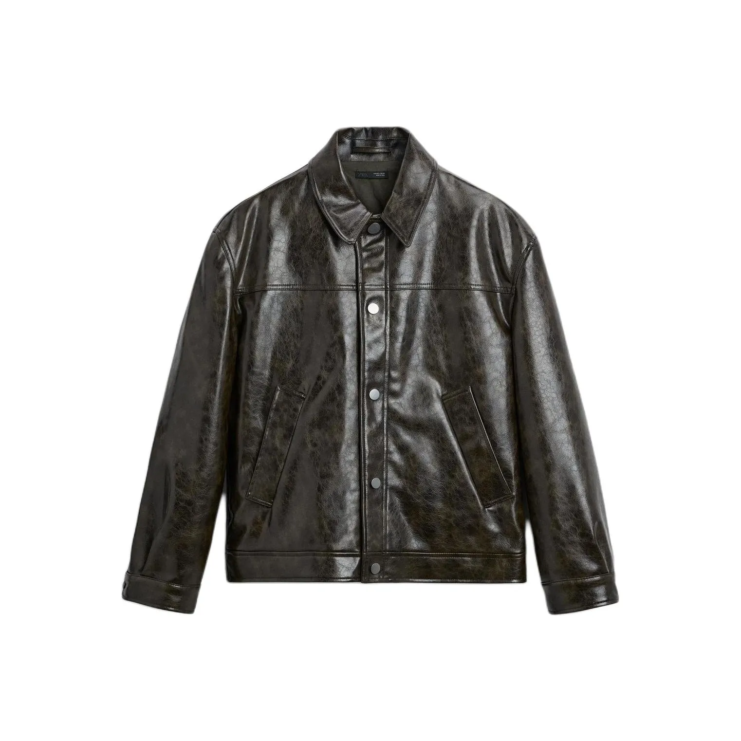 ZARA Leather Jacket Men's Black