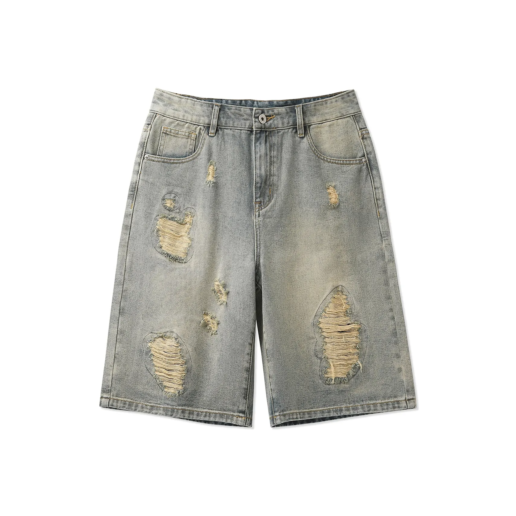 POINTLIMIT Denim shay shorts Unisex Light Blue