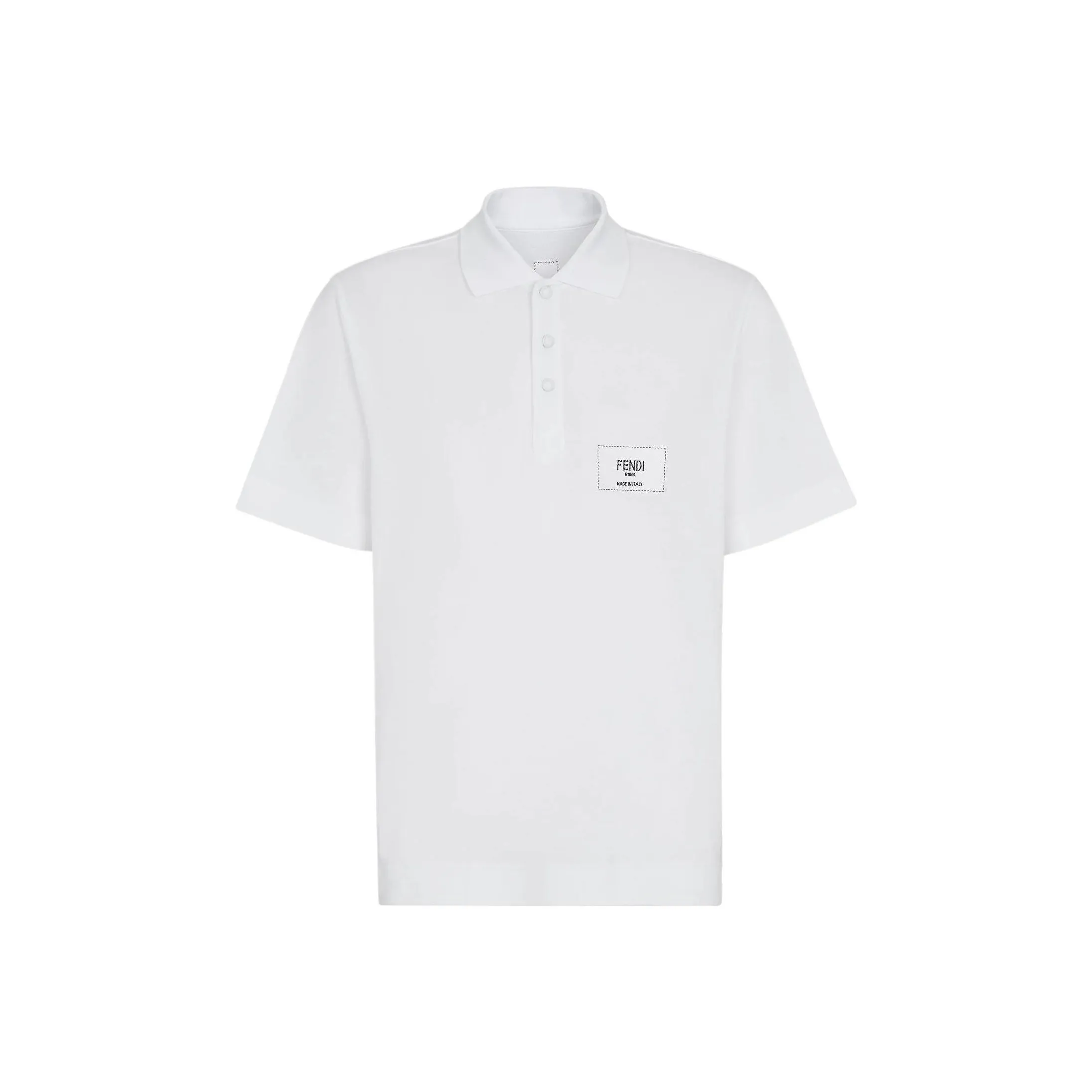 FENDI Logo Embroidered Short Sleeved Polo Shirt