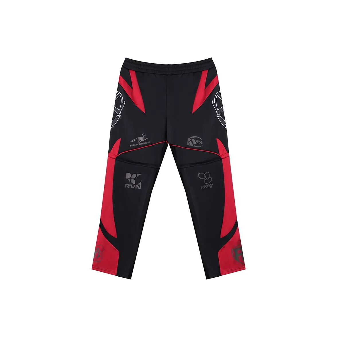 Revenge Casual Pants Unisex Black & Red