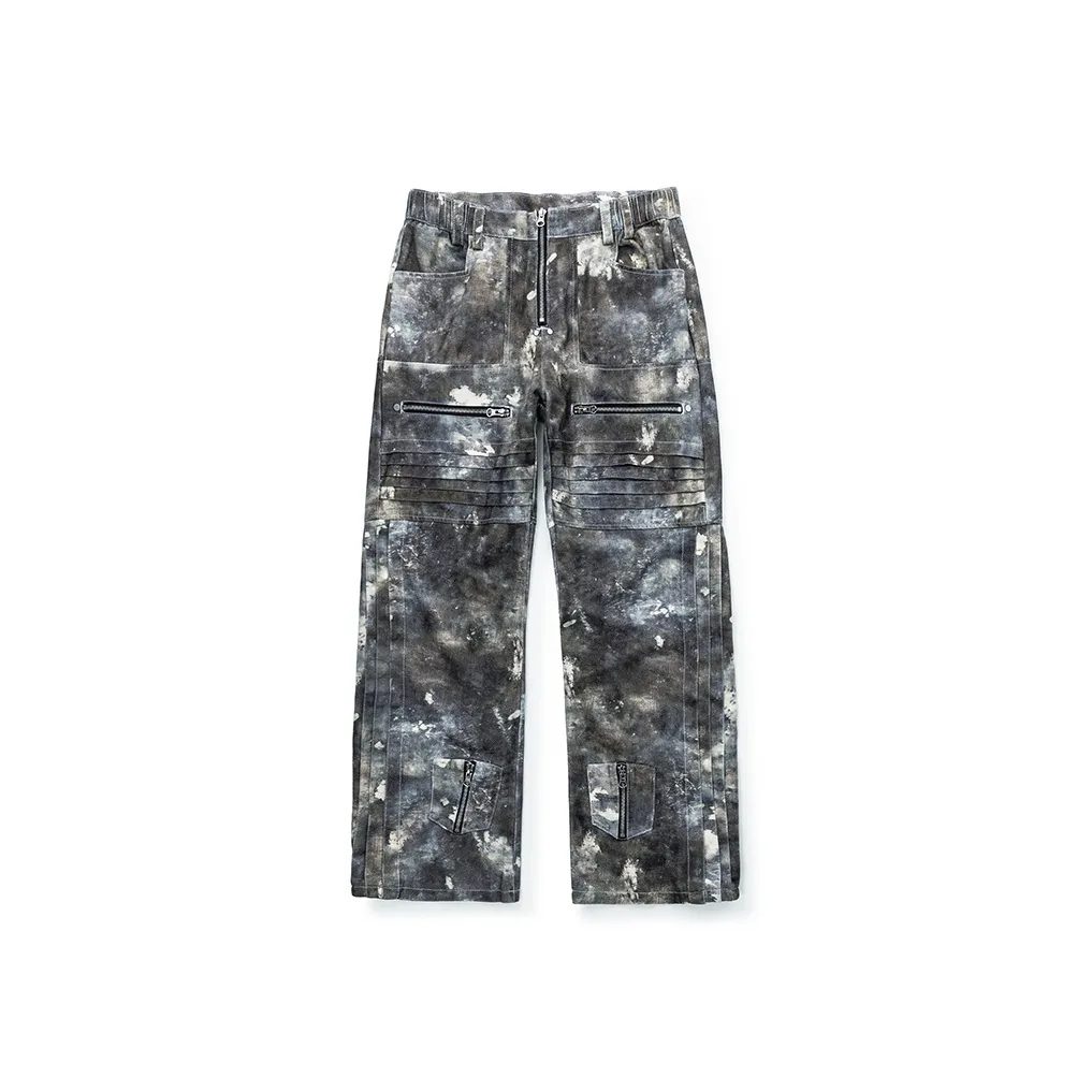 Zanzas Джинсы Унисекс Камуфляж Зеленый