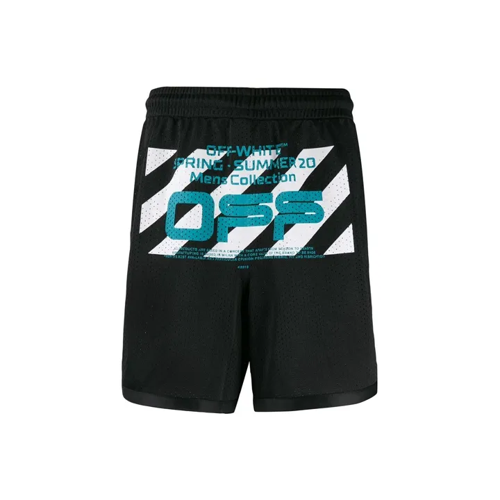OFF WHITE Wavy Line Mesh Shorts
