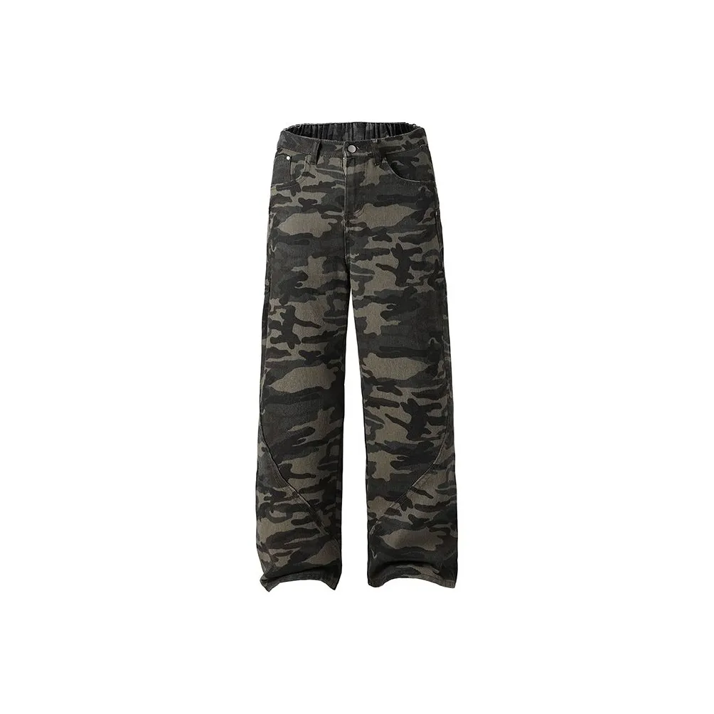 Menglaini Jeans Unisex Camouflage