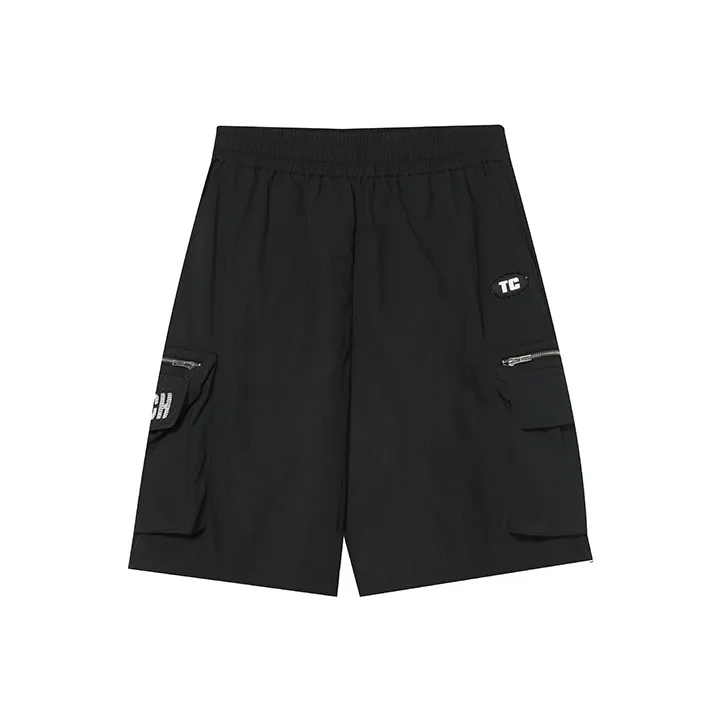 TCH Cargo Shorts Unisex Black With Silver Logo