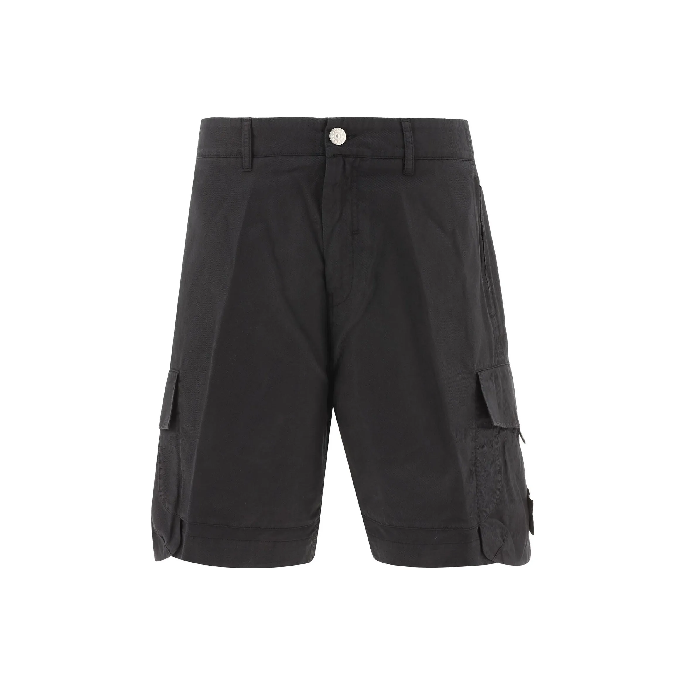 STONE ISLAND Мужские карго шорты черного цвета