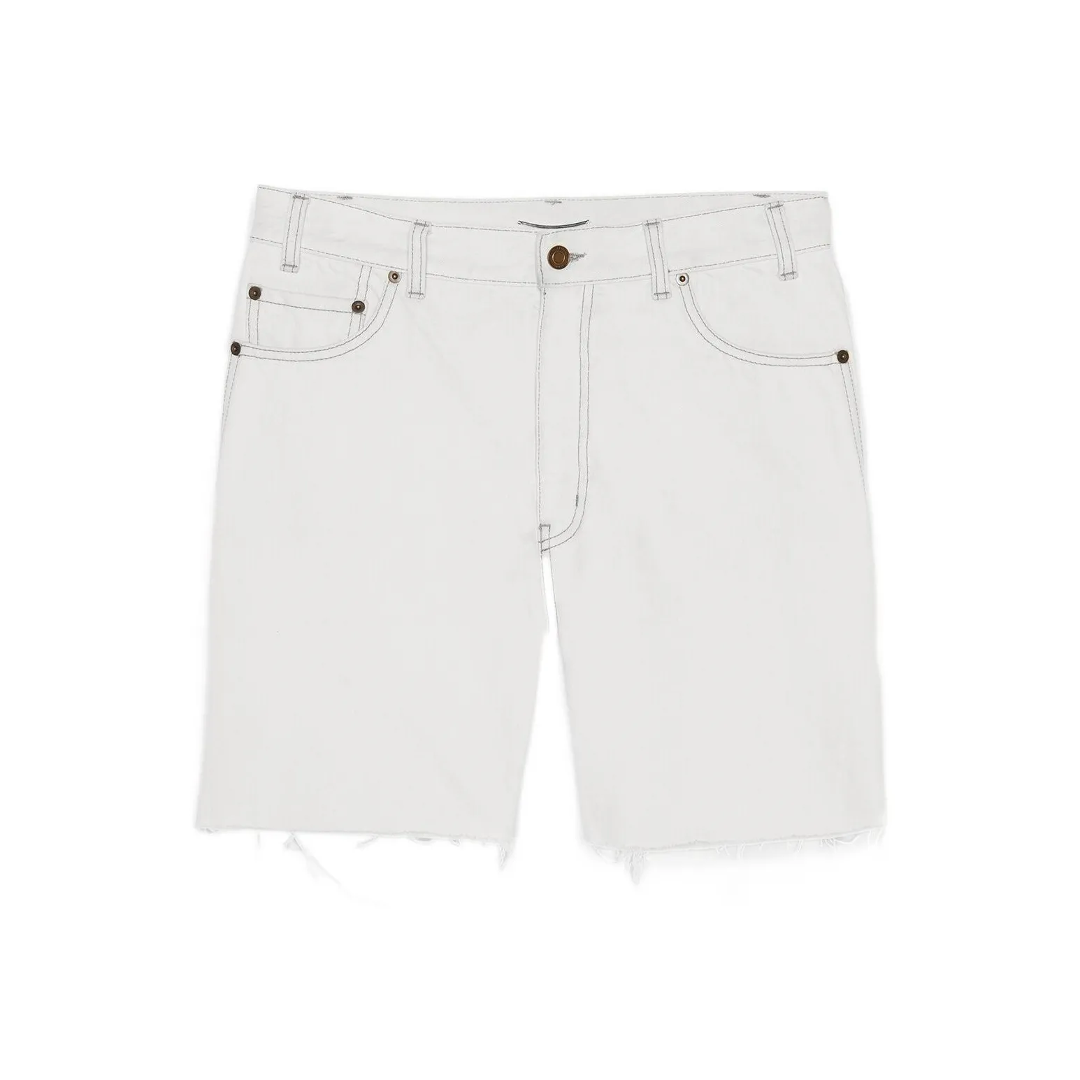 SAINT LAURENT Button Detailed Denim Shorts