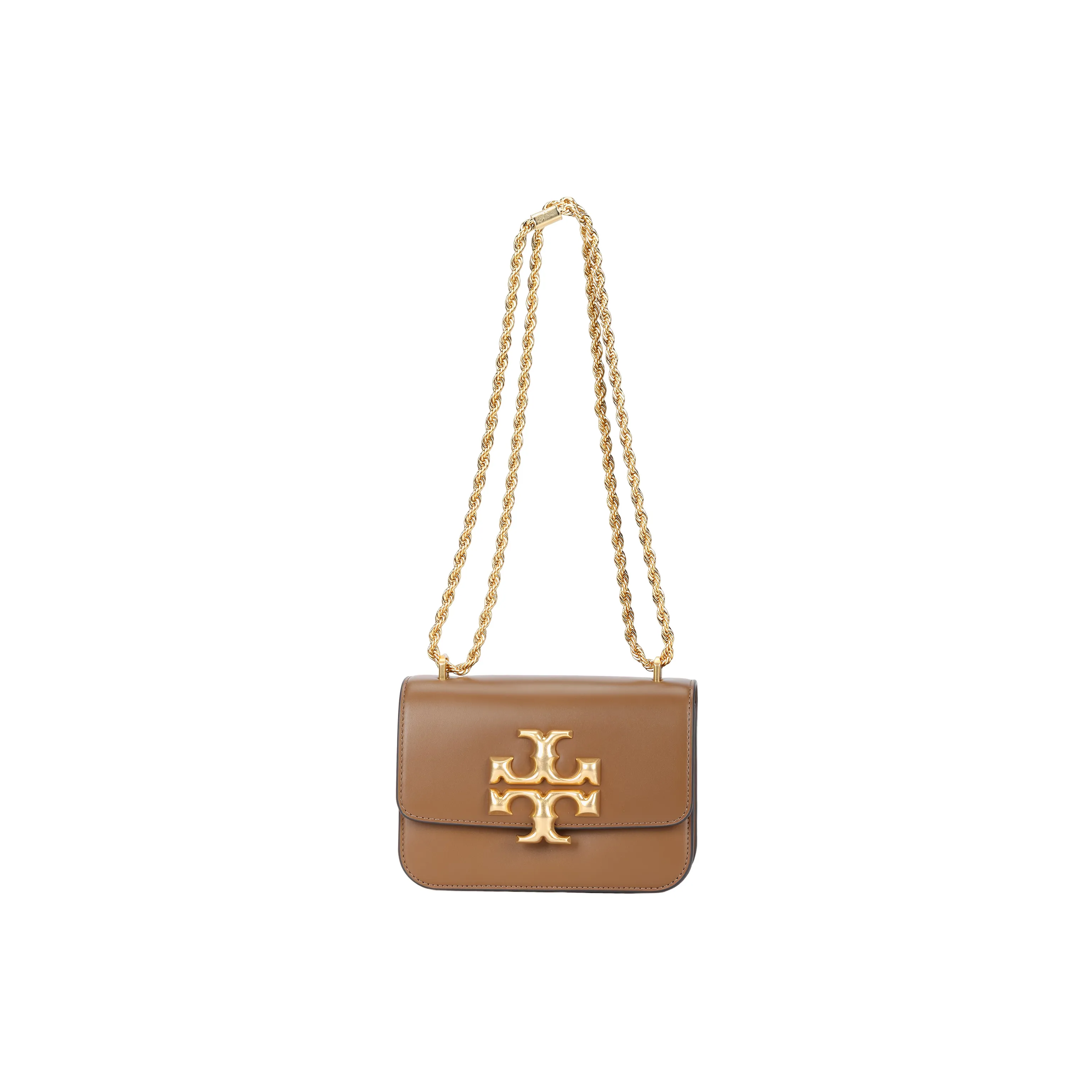 TORY BURCH Eleanor Cow Leather Small Square Bag Crossbody Bag Shoulder Bag Women's Camel-Colored