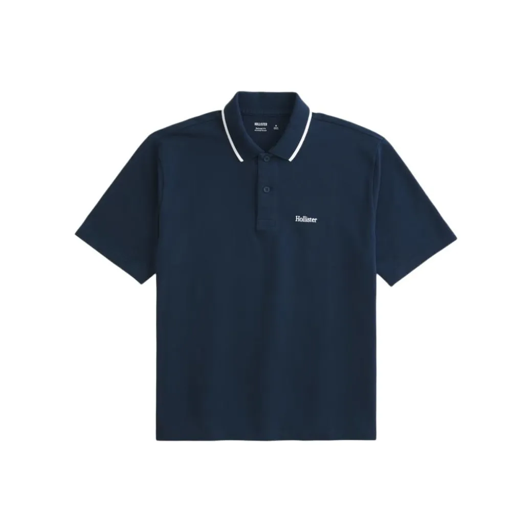Hollister Polo Shirt Men's Marine Blue