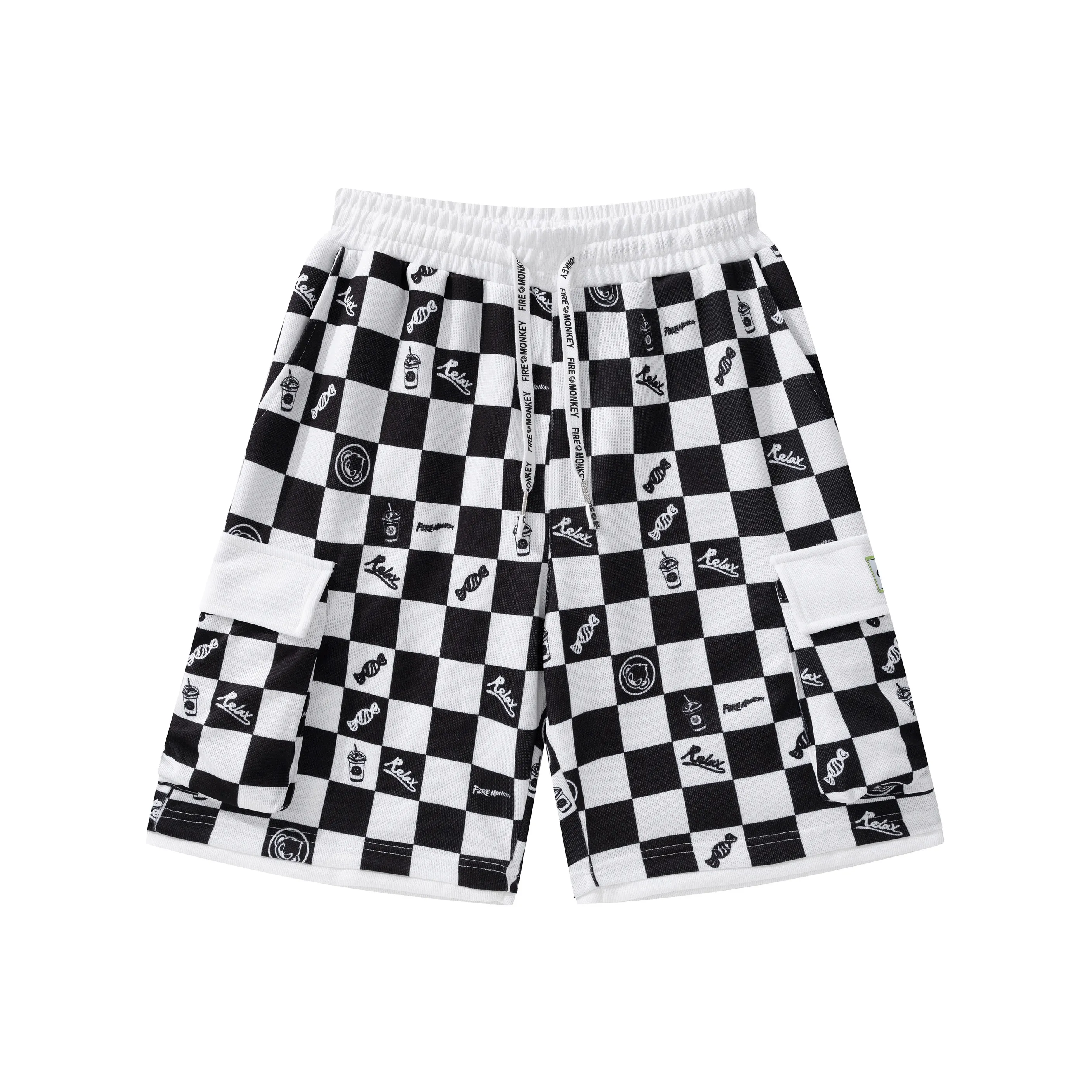 FireMonkey Cargo Shorts Unisex White