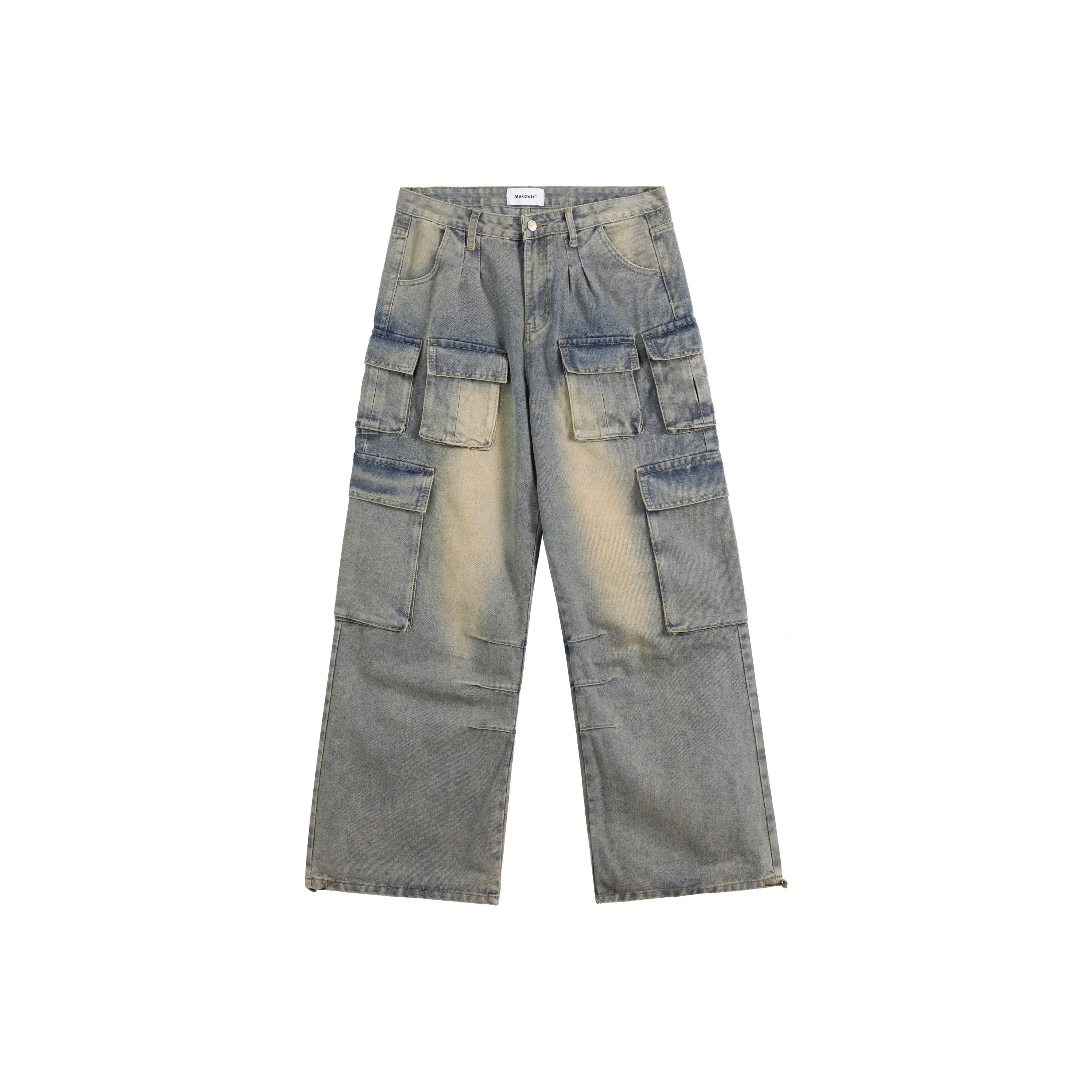 MAXDSTR Джинсы Мужские Винтажные Синие