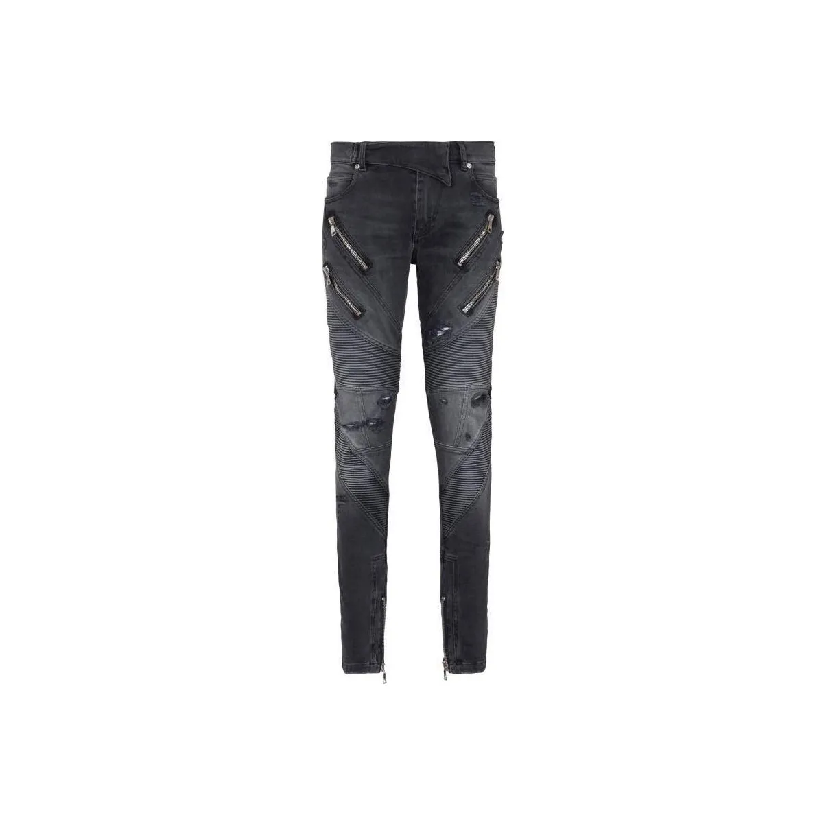 BALMAIN Destroyed Denim Pants