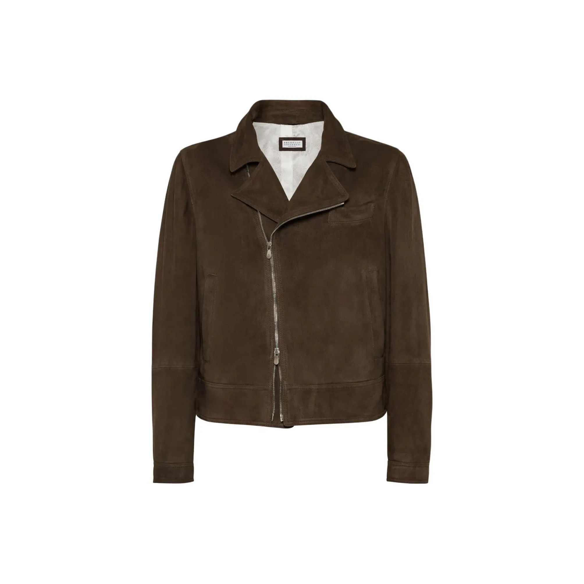 Brunello Cucinelli Suede Biker Jacket