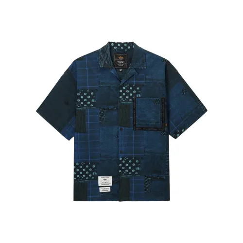 Alpha Industries Синие Рубашки Унисекс