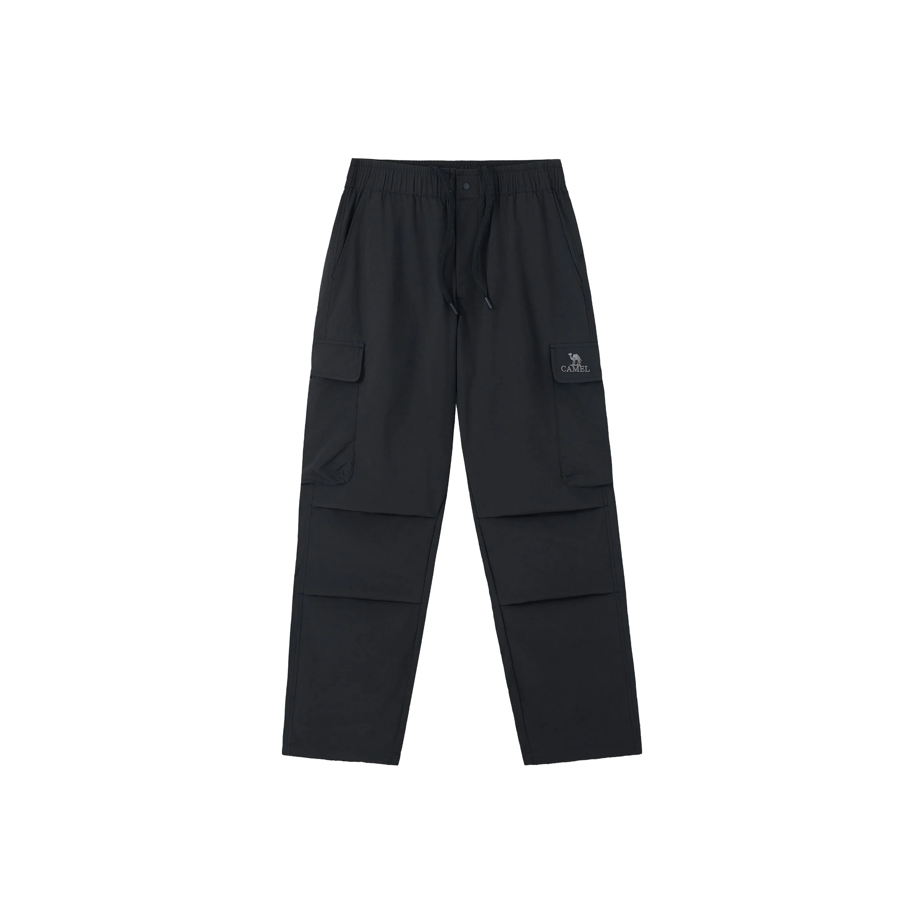 CAMEL Парашютные брюки Однотонный MID Шаговый шов Свободный крой Прямой крой Кружево Вверх Карго брюки Мужские