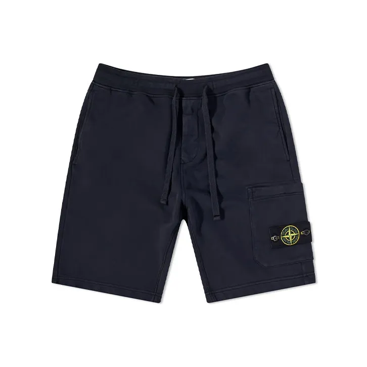 STONE ISLAND Темно-синие мужские повседневные шорты