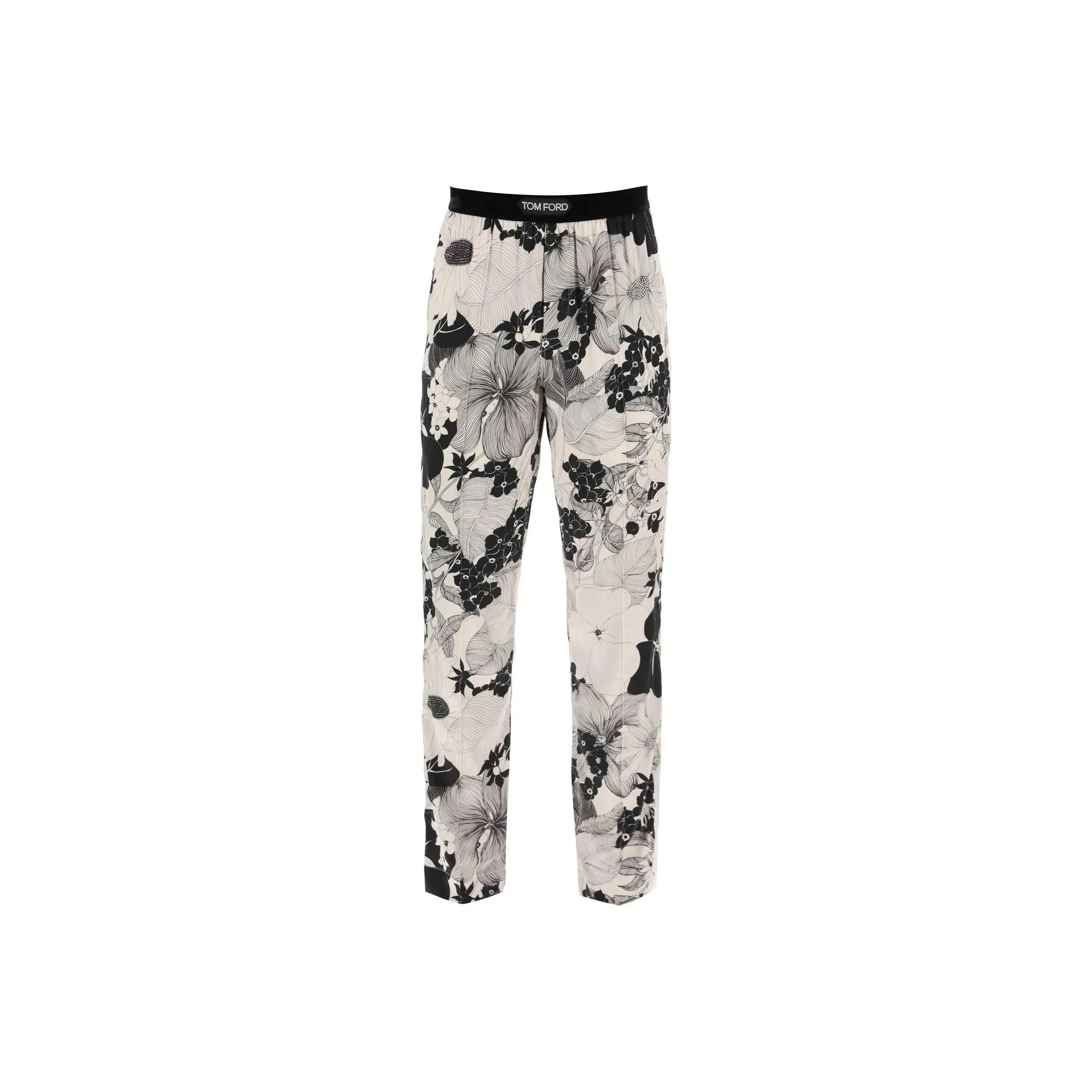 TOM FORD Botanical-print Silk-blend Pajama Pants