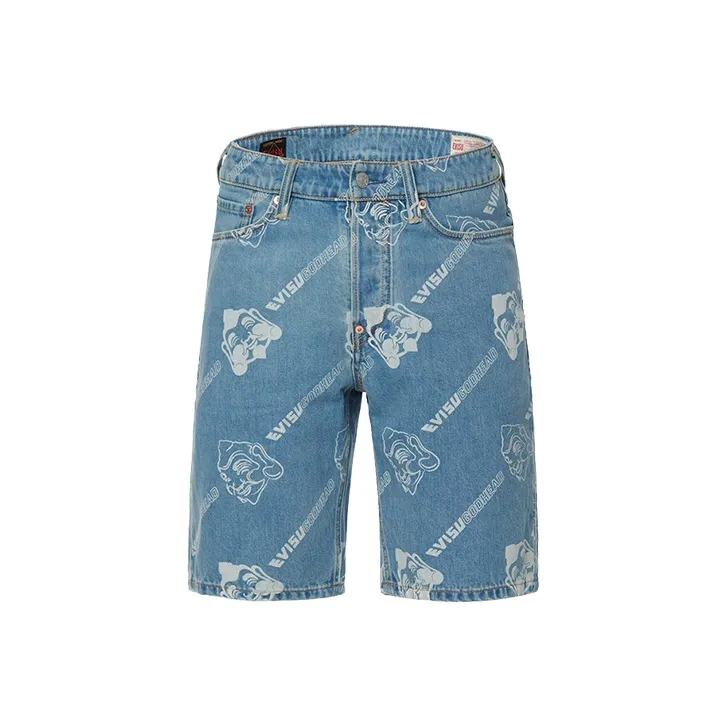 EVISU SS22 Shorts Men's Denim Blue