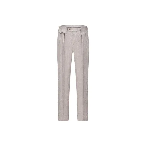LARDINI Светлый кофейный клетчатый мужские костюмные брюки