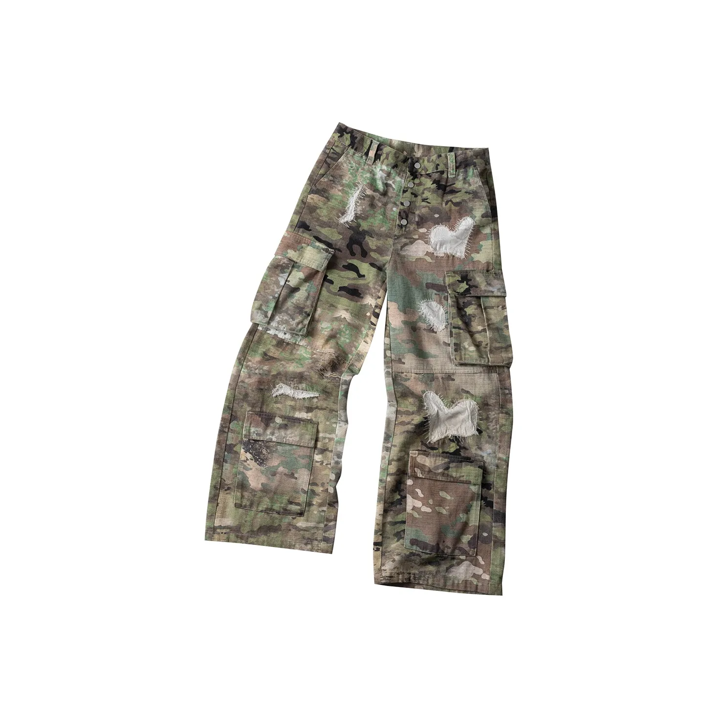 EeeeArtmonster Карго Брюки Унисекс Армейский Зеленый