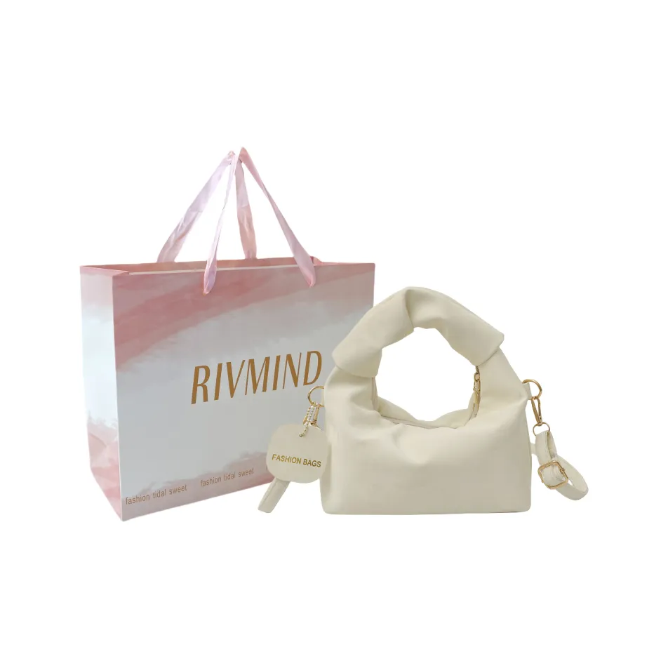 RIVMIND ПУ (полиуретан) Сумка Стандартная Женская Белая Серебряная Розовая Черная