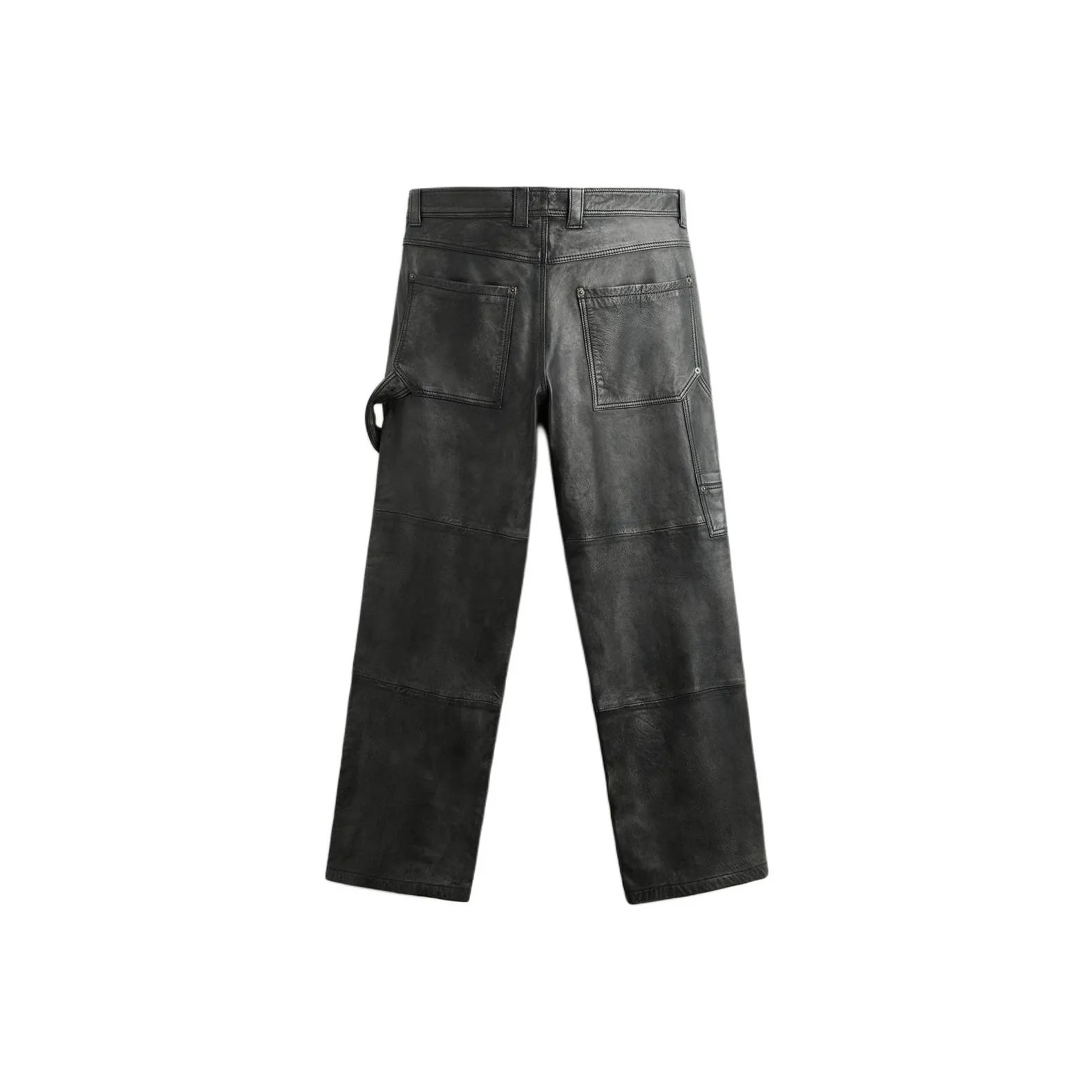 ZARA Leather Pants Unisex Zebra Print Gray