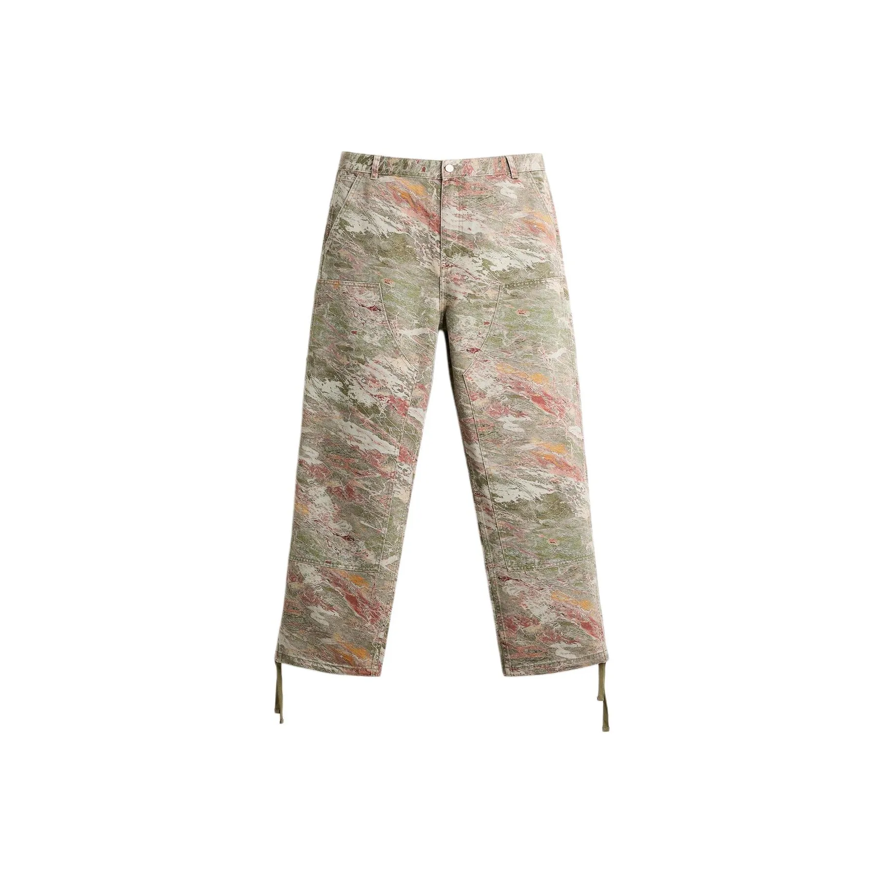 ZARA Повседневные брюки Мужские Темно-хаки