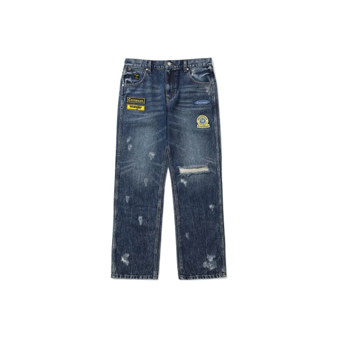 COVERNAT x WRANGLER Collaboration FW24 jeans with Men's Blue