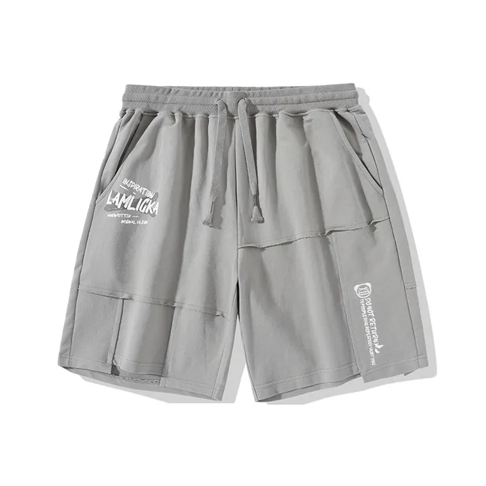 LAMLICKA Loose Fit Shorts Unisex Gray LAMLICKA Свободный крой Шорты Унисекс Серый