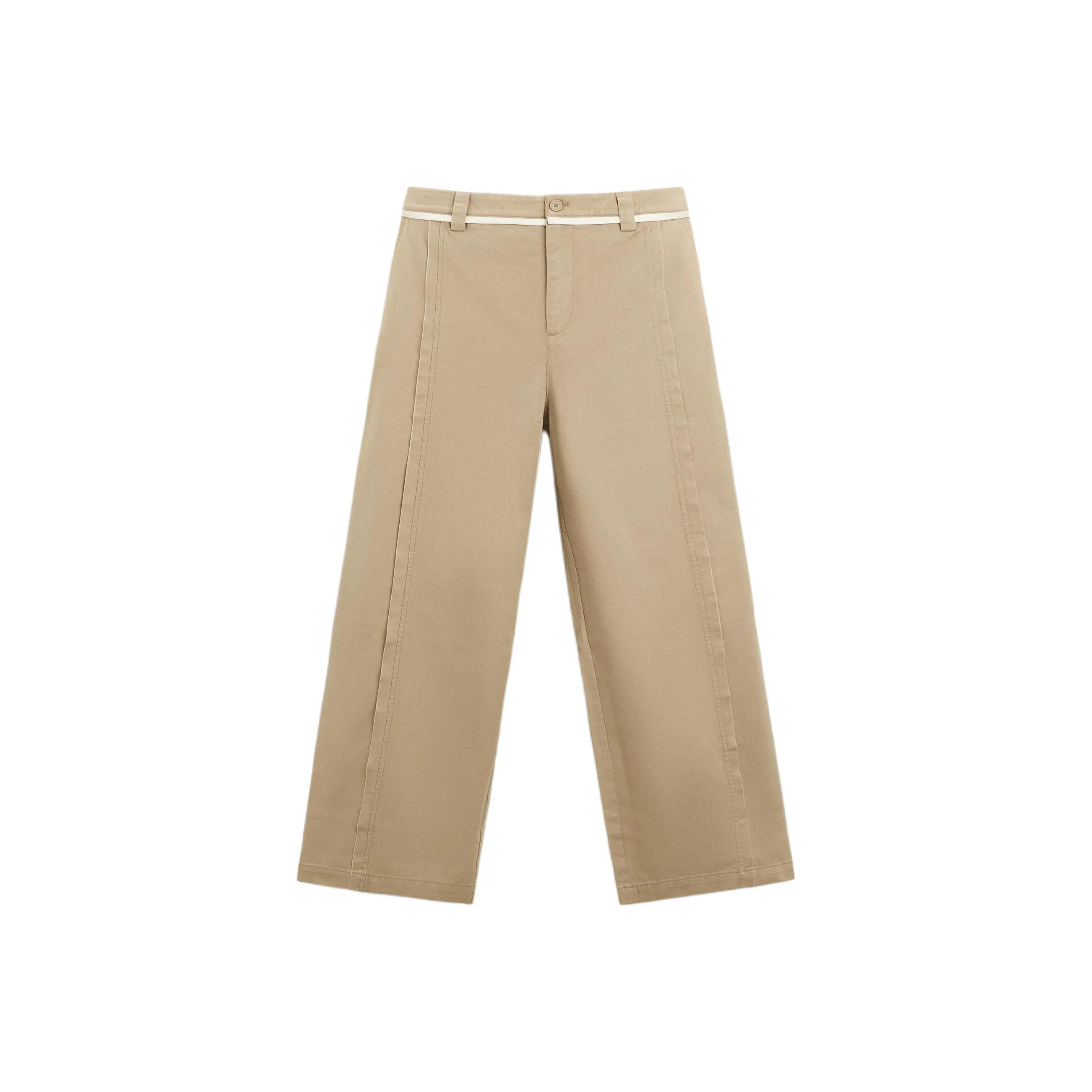 ZARA Повседневные брюки Мужские Светлый Бежевый