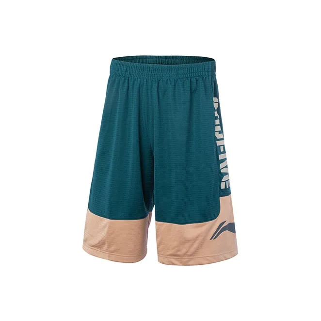 LiNing Sports Basketball Collection Casual Shorts Men's Ocean Blue Light Gray Brown