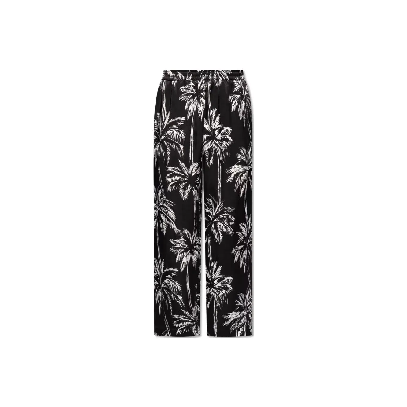 BALMAIN Palm Print Satin Pyjama Trousers