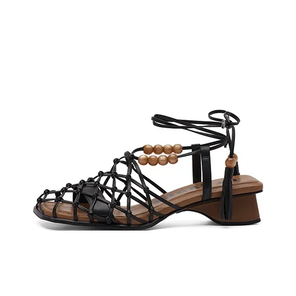 SUGARSU Римские сандалии Женские Черные