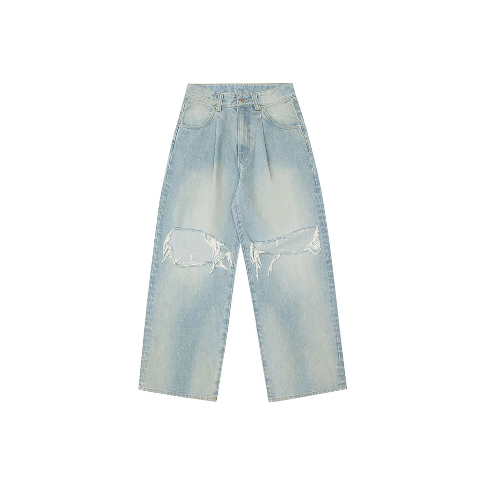 Norybrand 24FW Break Loose Series Jeans Unisex Washable Blue