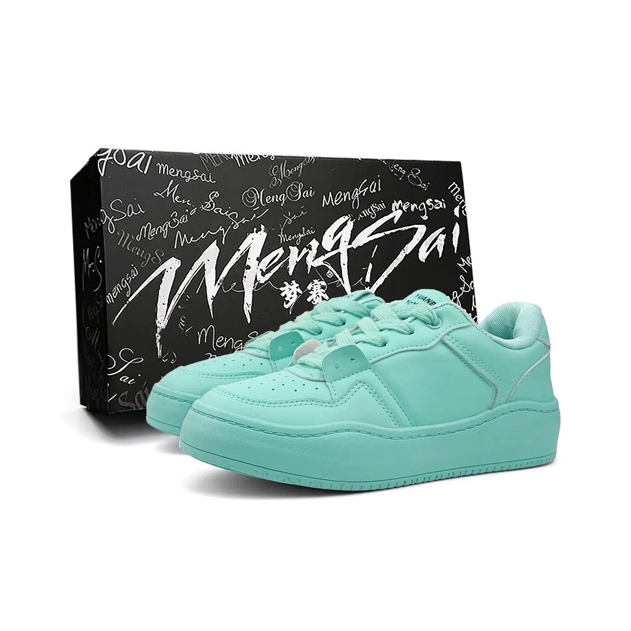 Mengsai Износостойкий и Легкий Низкий Топ Скейтборд Кроссовки Женские Нефритово-зеленый